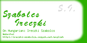 szabolcs ireczki business card